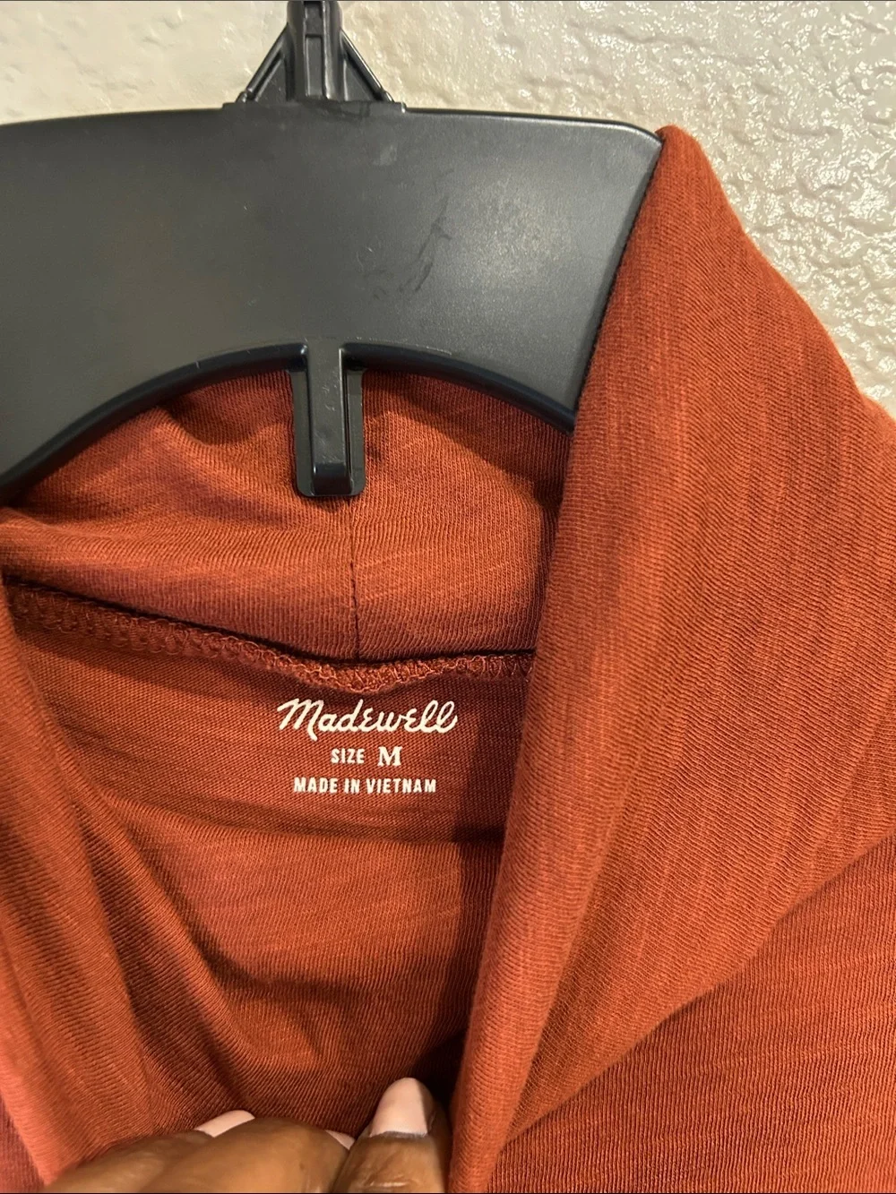 Madewell Rust-Red Lightweight Turtleneck Top Sz M Summer Casual Boho TC0048